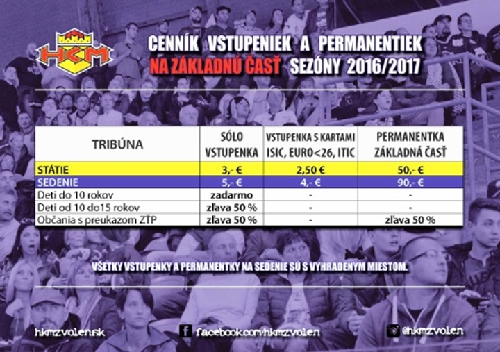 Cenník vstupenie zč 2016